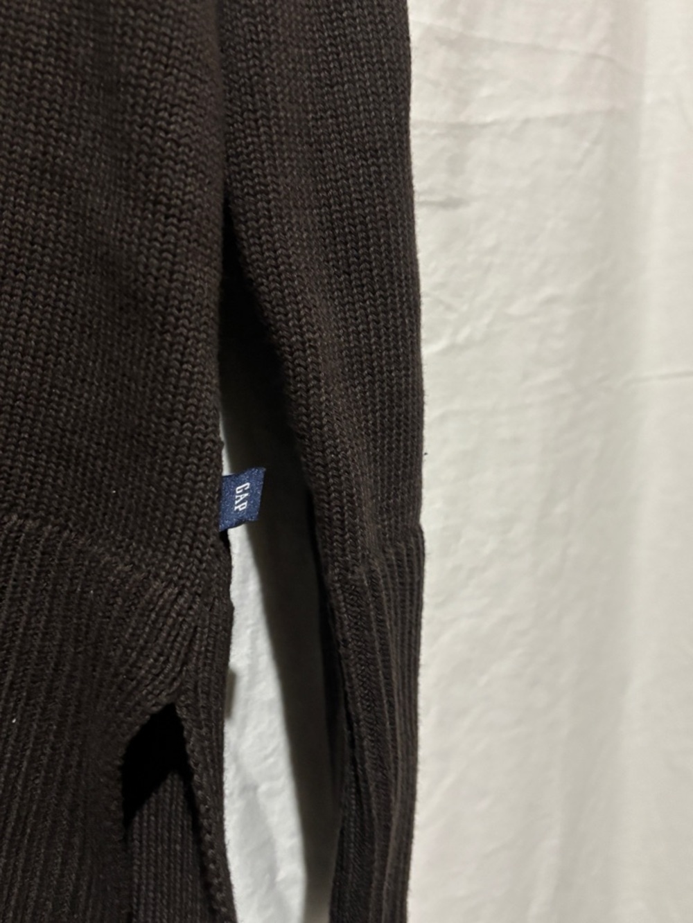 GAP 100% Cotton cardigan in dark brown BMWOT - Picture 3 of 9
